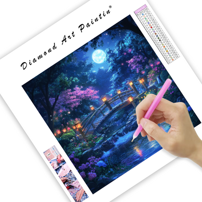Moonlit Garden - Diamond Painting