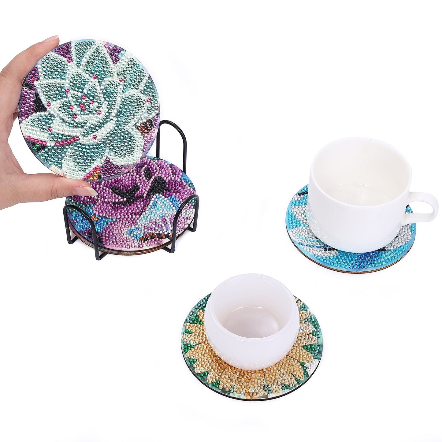 DIY Flowers - Diamond Coasters