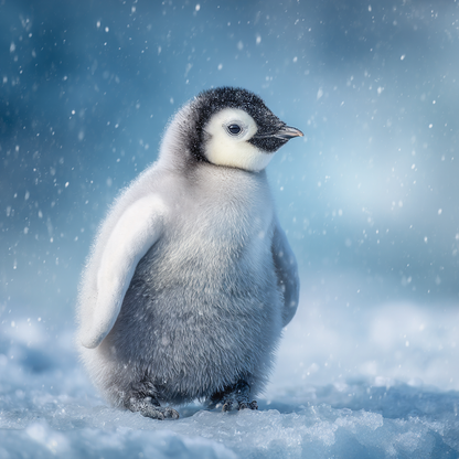 Emperor Penguin Chick - Diamond Painting