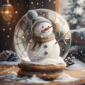 Snow Globe Smile - Diamond Painting