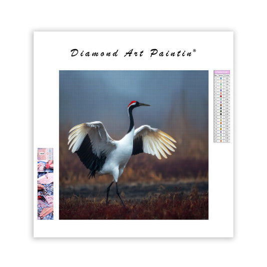 Red-crowned Crane Dance - Diamond Painting