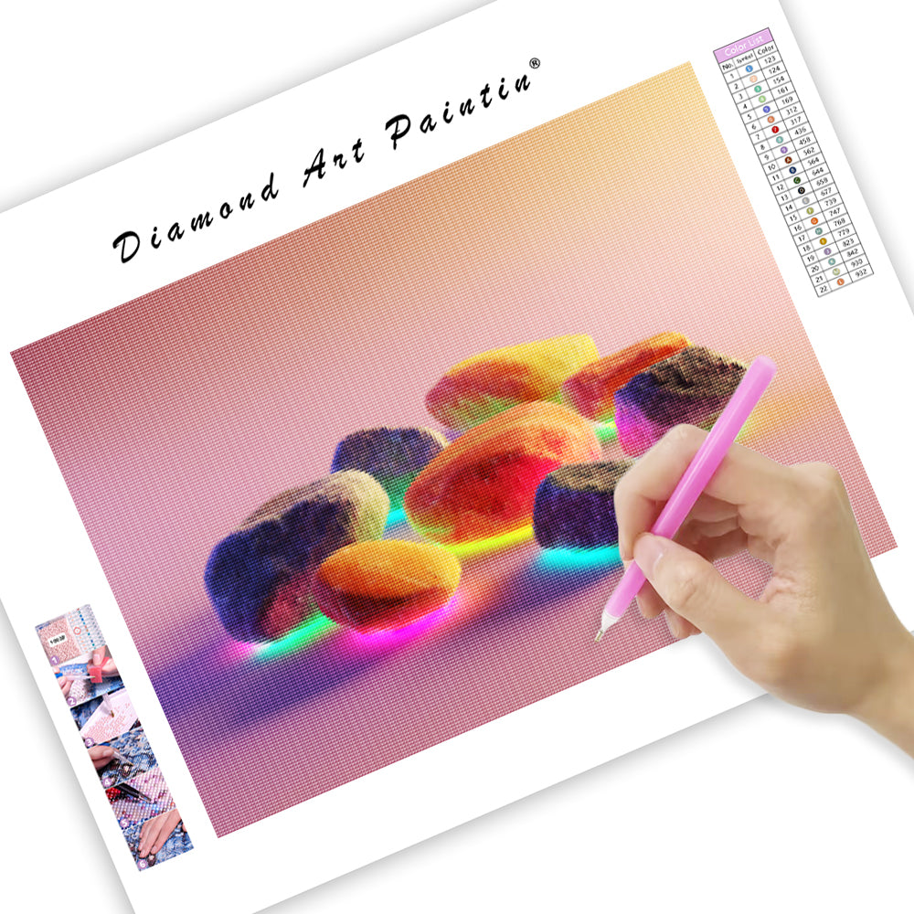 Floating Neon Stones - Diamond Painting