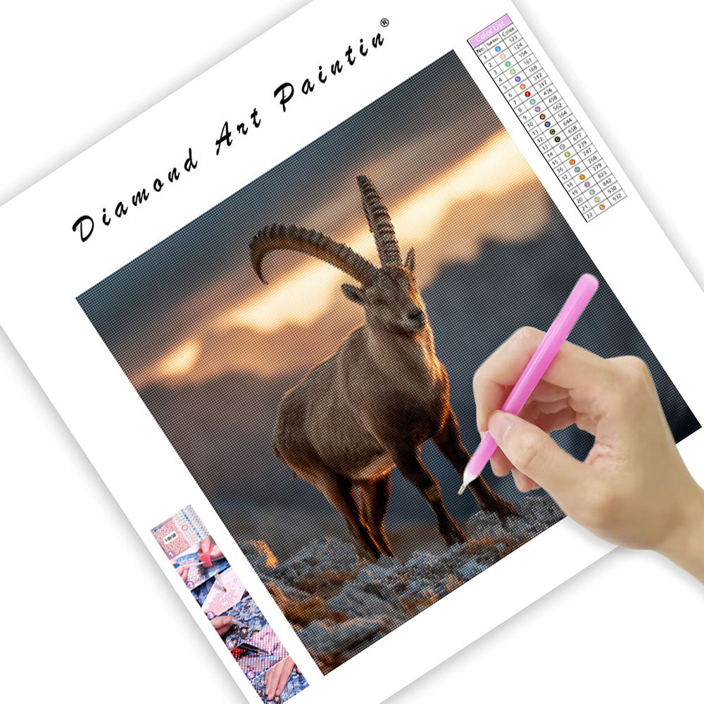 Ibex on Ridge - Diamond Painting