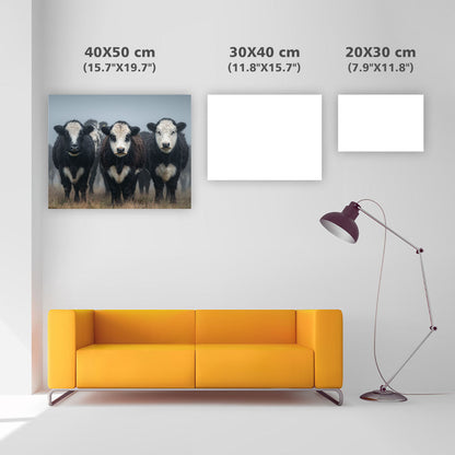Belted Galloway Cows - Diamond Painting