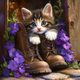 Kitten in Boots - Diamond Painting