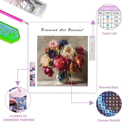 Vibrant Bloom Abundance - Diamond Painting