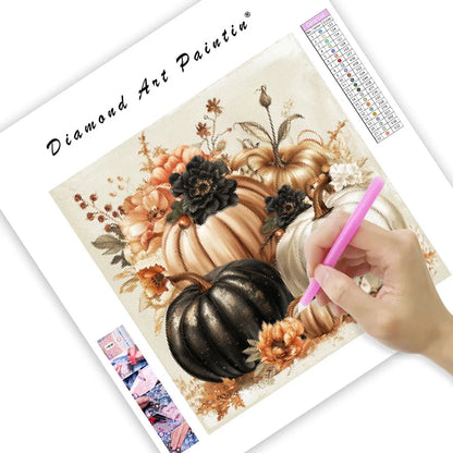 Pumpkins and Florals - Diamond Painting