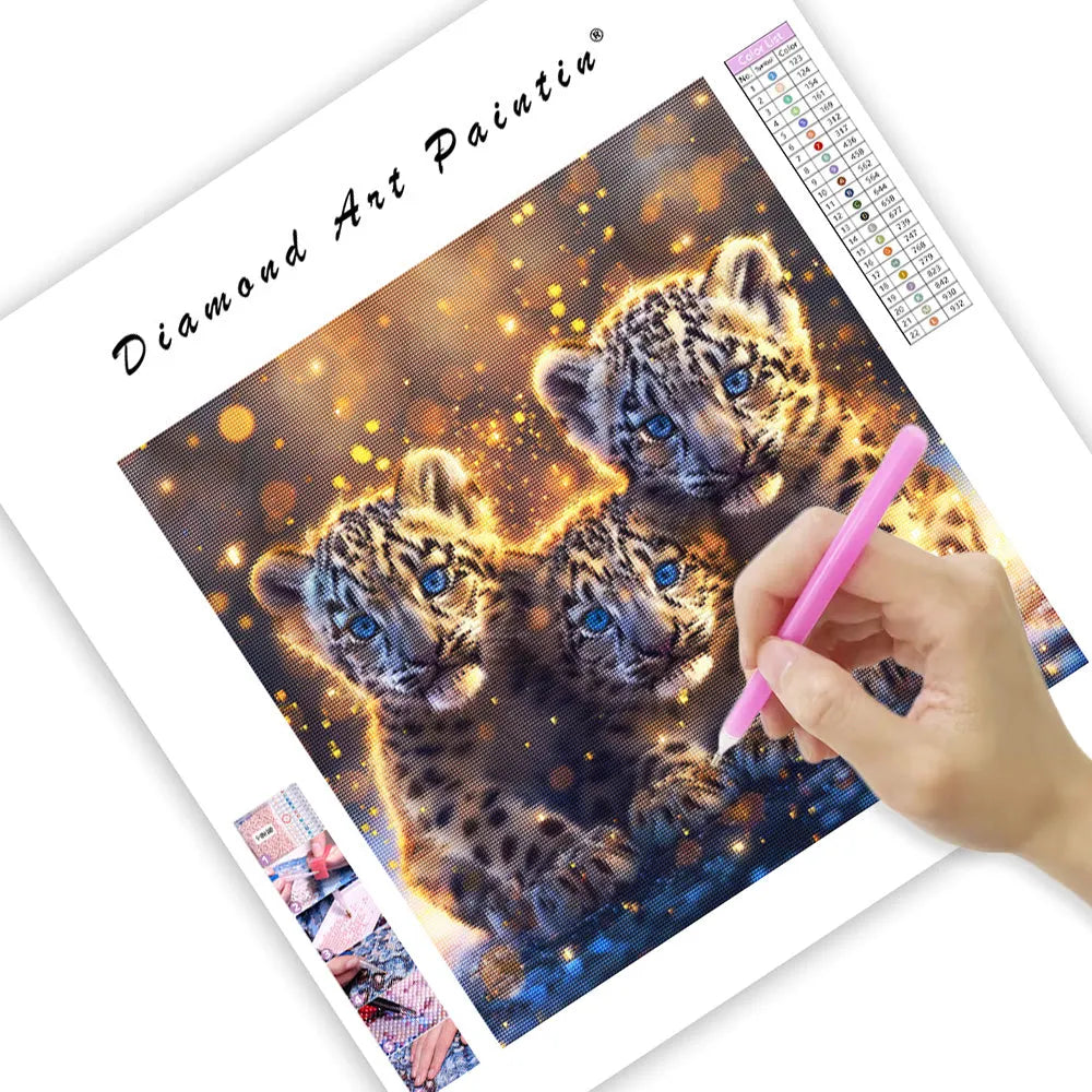 Golden Cubs - Diamond Painting