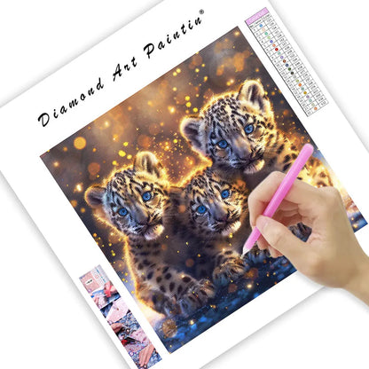 Golden Cubs - Diamond Painting