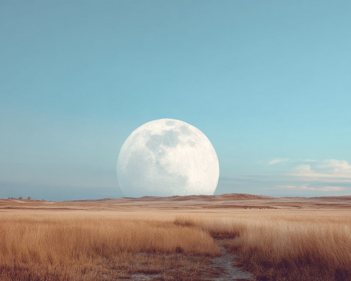 Moon Over Field - Diamond Painting