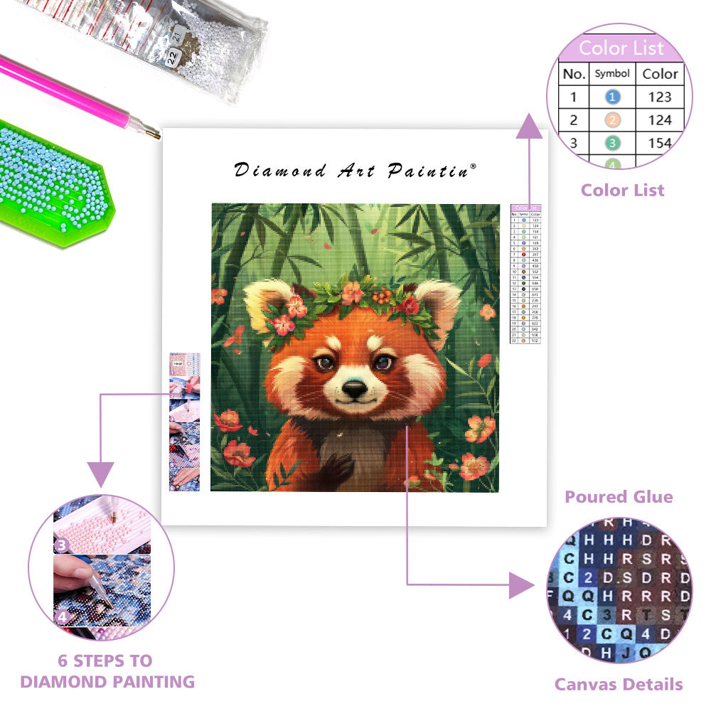 Bamboo Red Panda - Diamond Painting