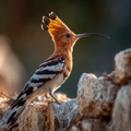 Hoopoe with Raised Crest - Diamond Painting
