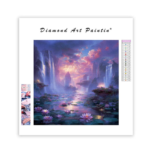 Floating Lotus - Diamond Painting