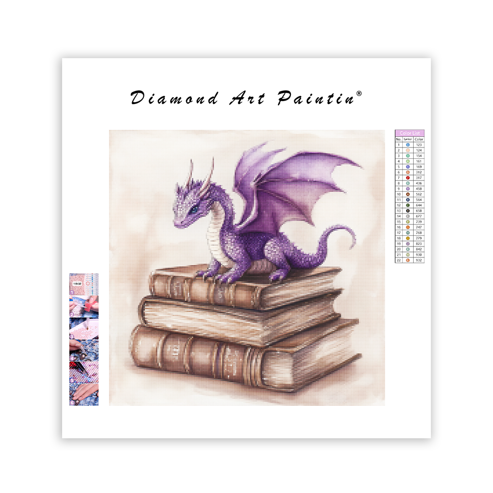 Lavender Dragon - Diamond Painting