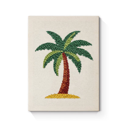 Vibrant Palm Tree - Punch Needle