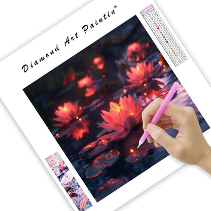 Holy Light Lotus - Diamond Painting