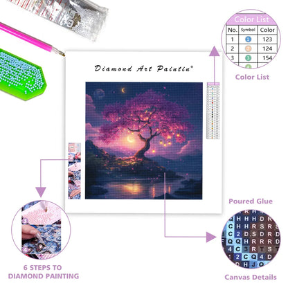 Magical Cherry Blossom Tree - Diamond Painting