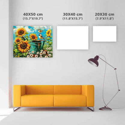 Abstract sunflower - Diamond Painting