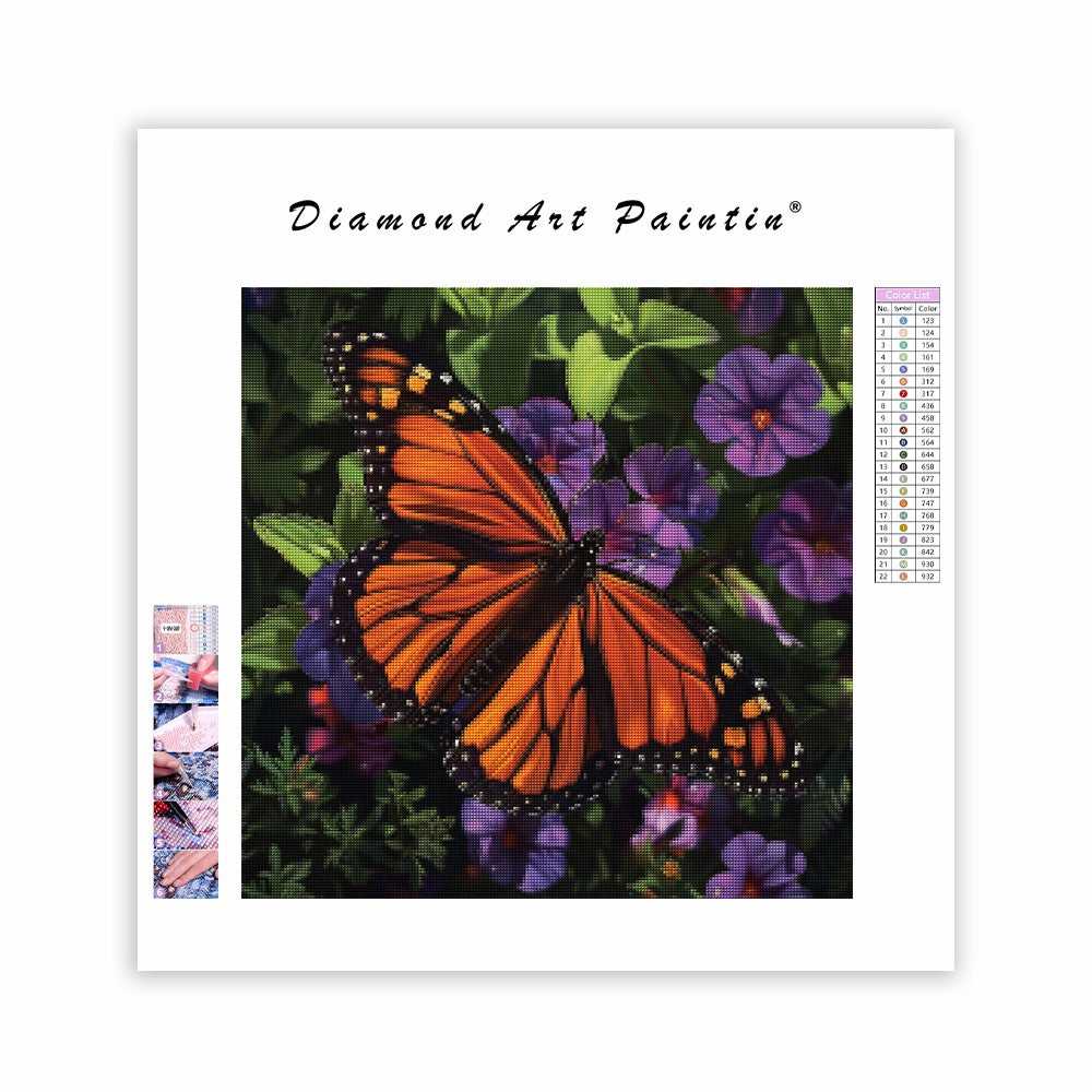 Monarch Bloom - Diamond Painting