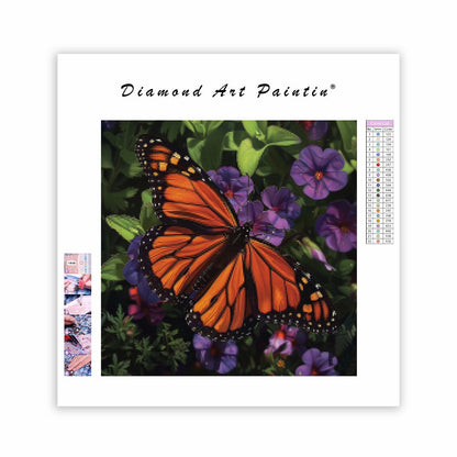 Monarch Bloom - Diamond Painting