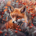 Wild Berry Fox - Diamond Painting