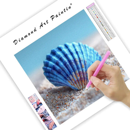 Blue Seashell - Diamond Painting