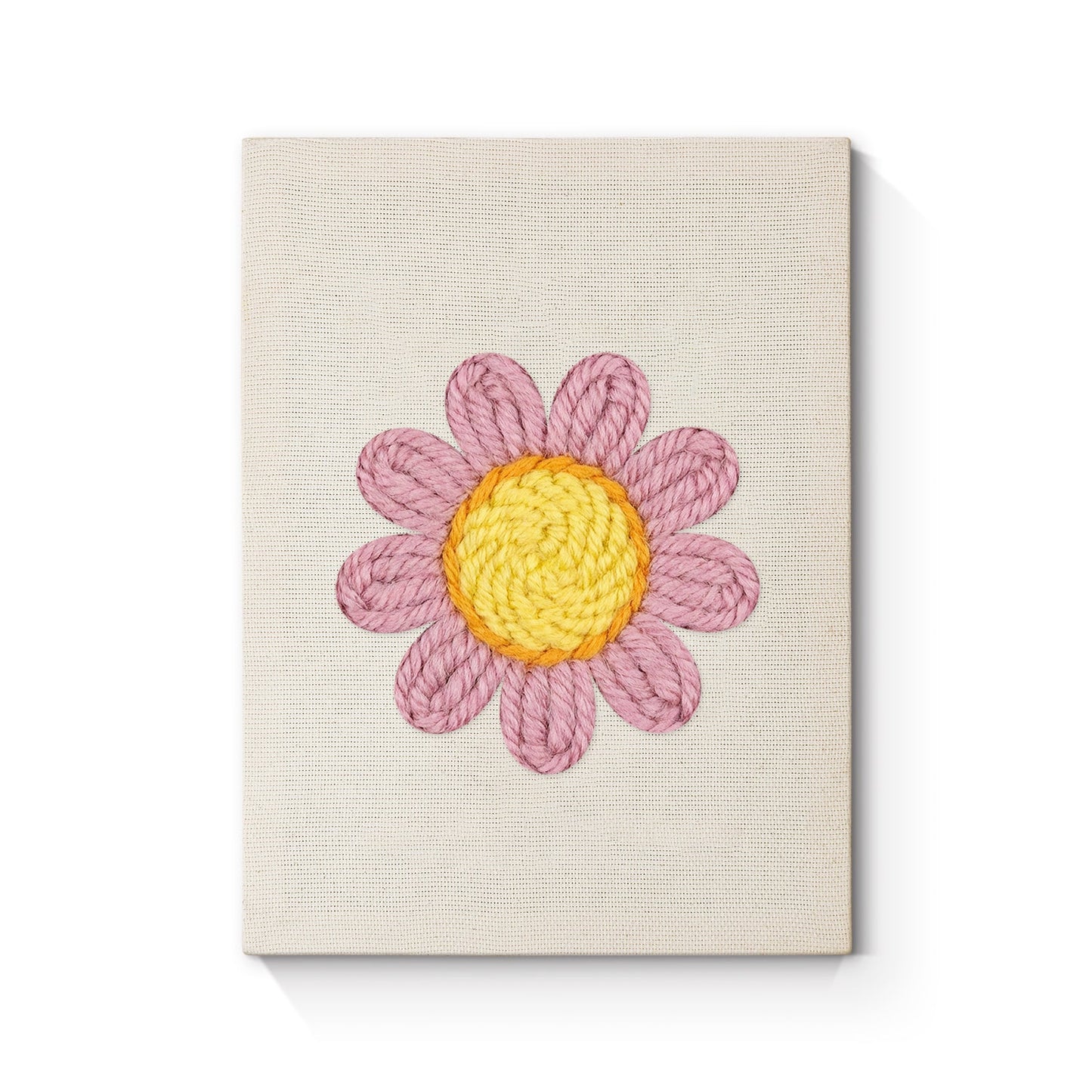 Pink Daisy - Punch Needle