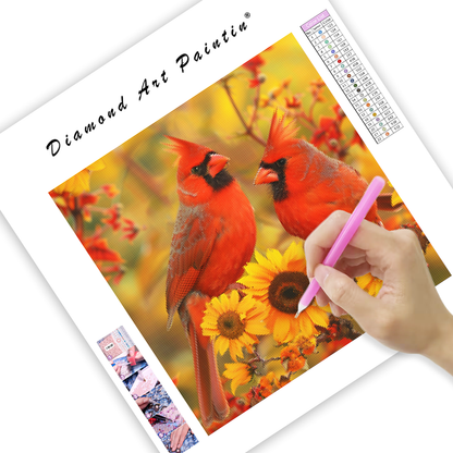 Sunflower Birds - Diamond Painting