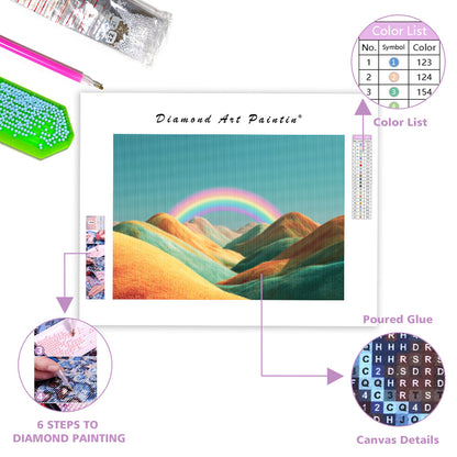 Rainbow Hill View - Diamond Painting