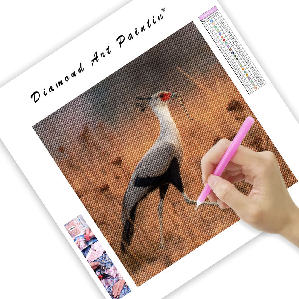 Secretary Bird Hunting - Diamond Painting
