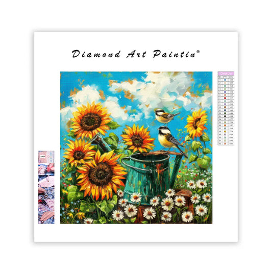 Abstract sunflower - Diamond Painting