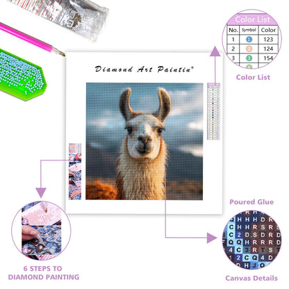Llama Portrait - Diamond Painting