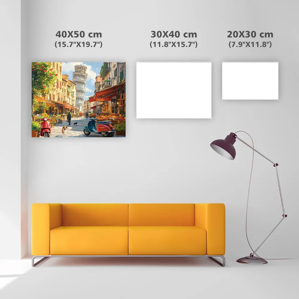 Picturesque Italian Street Scene - Diamond Painting