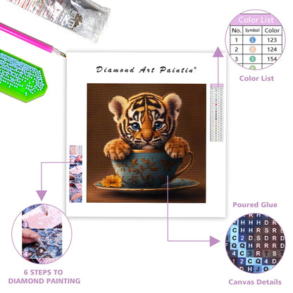 Adorable Tiger Cub - Diamond Painting
