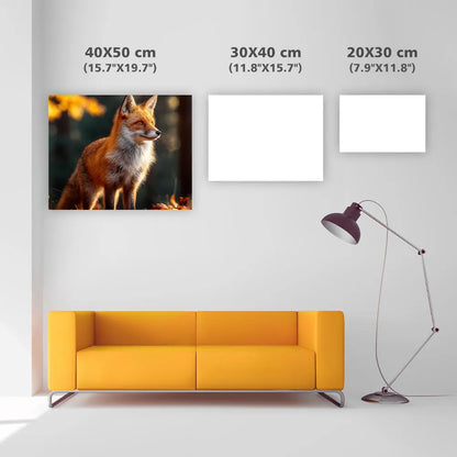 Red Fox in Autumn Forest - Diamond Painting