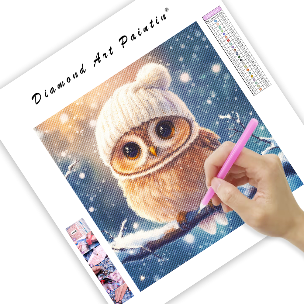 Whimsical Winter Illustration - Diamond Painting