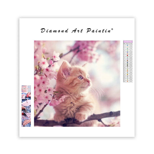 Sakura Kitten - Diamond Painting