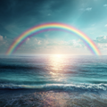 Rainbow over Calm Sea - Diamond Painting
