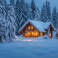 Winter Cabin Retreat - Diamond Painting