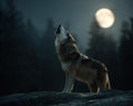 Moonlit Wolf Howl - Diamond Painting