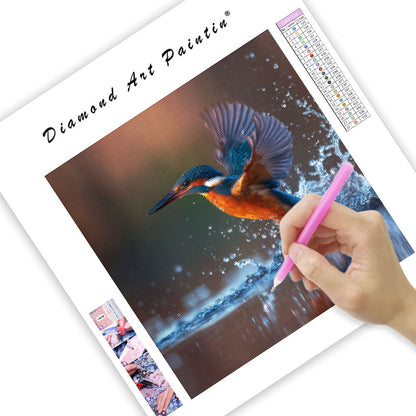 Kingfisher Diving - Diamond Painting