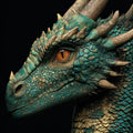 Emerald Dragon Head - Diamond Painting