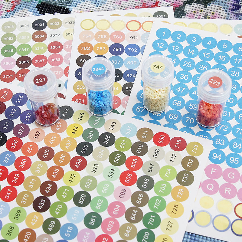 Diamond Painting DMC Color Card Label Sticker - Gift