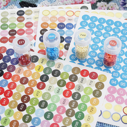 Diamond Painting DMC Color Card Label Sticker - Gift