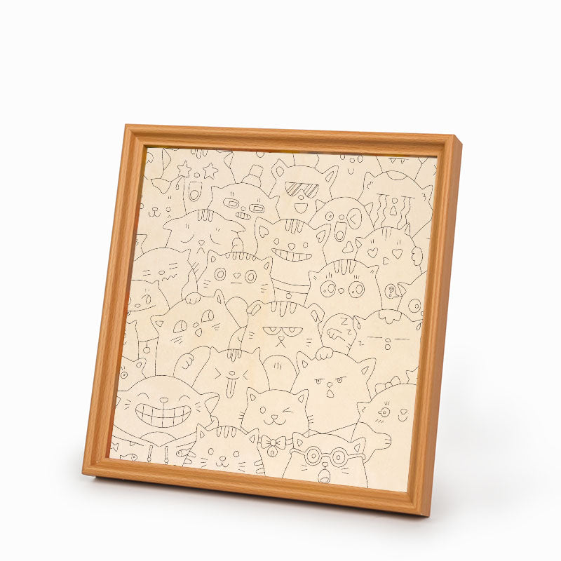 Weird but Cute - Wooden Coloring Puzzle