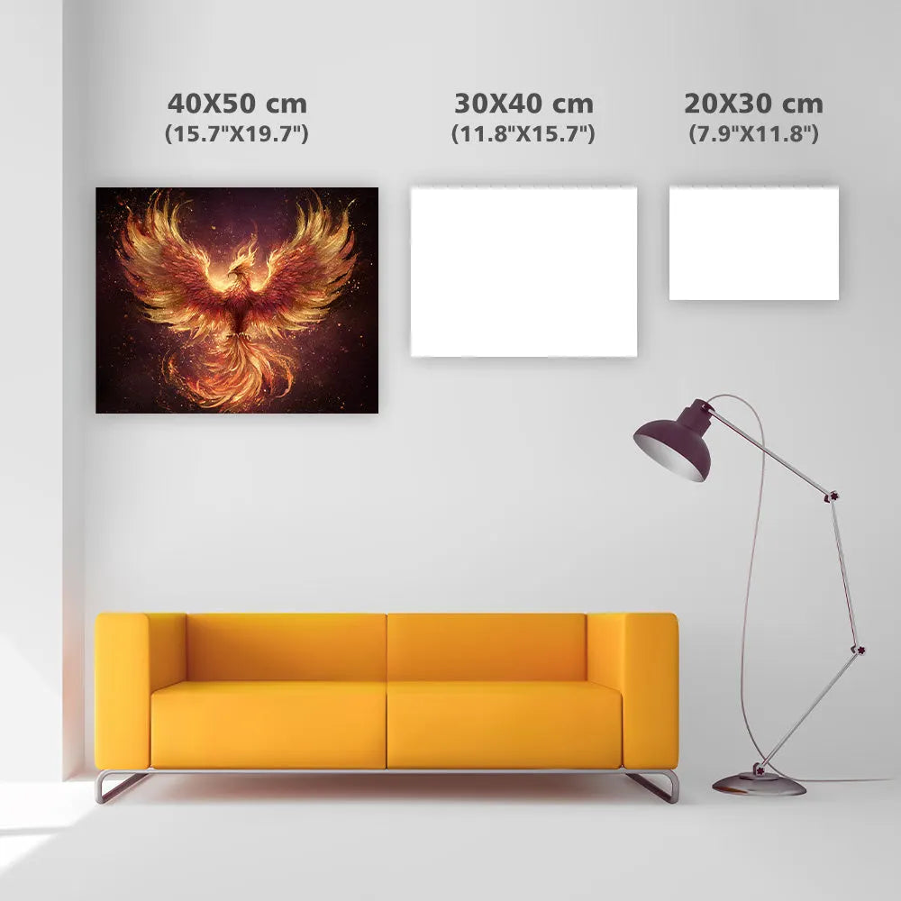 Phoenix Reborn from Fire - Diamond Painting