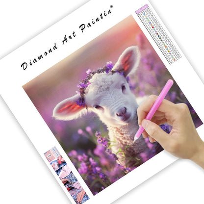 Lavender Lamb - Diamond Painting
