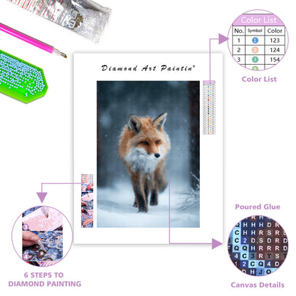 Fox in the Snow - Diamond Painting