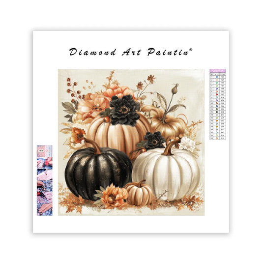 Pumpkins and Florals - Diamond Painting