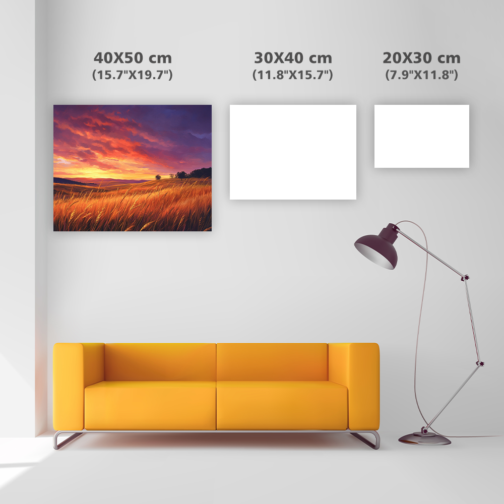 Sunset Grassland - Diamond Painting